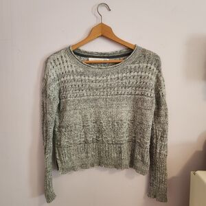 Anthropologie Sparrow Grey Dainty Knit Sweater size M